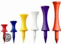 LONGRIDGE Kunststof Castle tees - 12 mm - 40 stuks - rood
