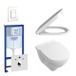 Villeroy & Boch O.novo toiletset inclusief inbouwreservoir - softclose & - quickrelease zitting bedieningsplaat verticaal/horizontaal - wit 0720003/0729205/0124162/0124182/