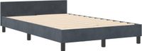 vidaXL Boxspringbed met hoofdeinde, donkergrijs, 120 x 200 cm, fluweel