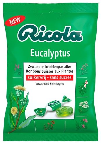 Ricola Eucalyptus Kruidenpastilles Suikervrij 75GR