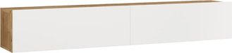 In And Outdoormatch Meuble TV Lia - Meuble TV - 180x31,5x29,5cm - Aspect Bois et Blanc - Panneau de Particules