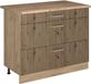 Vicco Keukenonderkast R-Line, Artisanaal eiken/Goudkleurig Eiken, 100 cm