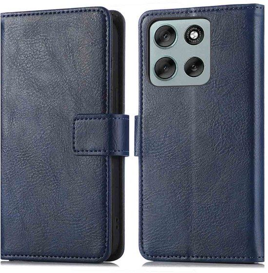 imoshion Hoesje - Geschikt voor Motorola Moto G86 Power - Luxe Bookcase - Donkerblauw