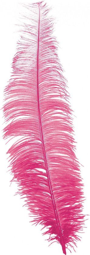 Fiestas Guirca Hoofdband Struisvogel Veren Roze - 40 cm - Themafeest - Unisex