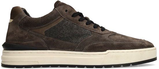 Manfield Heren Grijze Suède Sneakers Maat 40