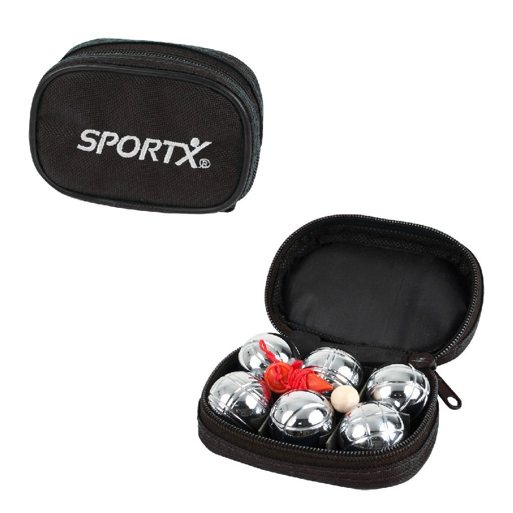 SportX Mini Jeu de Boule Set - 6 stuks - Grijs