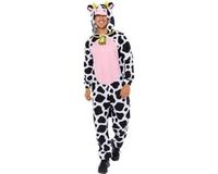 Amscan Koe Onesie Met Capuchon Plush Volwassenen - Maat M - Multikleur