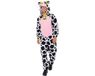Amscan Koe Onesie Met Capuchon Plush Volwassenen - Maat M - Multikleur