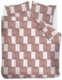 Vtwonen Check Mate dekbedovertrek - Tweepersoons - 200x200/220 - Steenrood