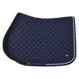 Imperial Riding IRH Basic Cotton VS, zadeldek met ruitstiksel, glitterpaspel en metalen logo, navy, full