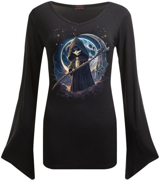 Spiral Reaperette Dames Shirt met lange mouwen - zwart - M