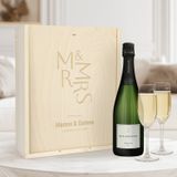 YourSurprise René Schloesser Coffret Champagne (750ml) et 2 flûtes - Couvercle personnalisé