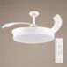 M mimotec Guadix Plafondventilator, wit, intrekbaar, met ledlicht, CCT, 36 W, Ø 107 cm, stille DC-motor, 30 W, afstandsbediening, 6 snelheden, inklapbare bladen, timer en zomer-/winterfunctie