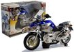 LEAN TOYS Op batterijen werkende motorfiets met verlichting en muziek blauw
