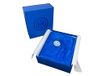 Inter Knuffeldeken Coral, zacht, effen met logo, in doos, bankdeken, zwart/lichtblauw, officieel product