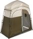 Tente de douche pour camping, tente d'intimité pliable avec deux compartiments, tissu Oxford 150D avec revêtement argenté