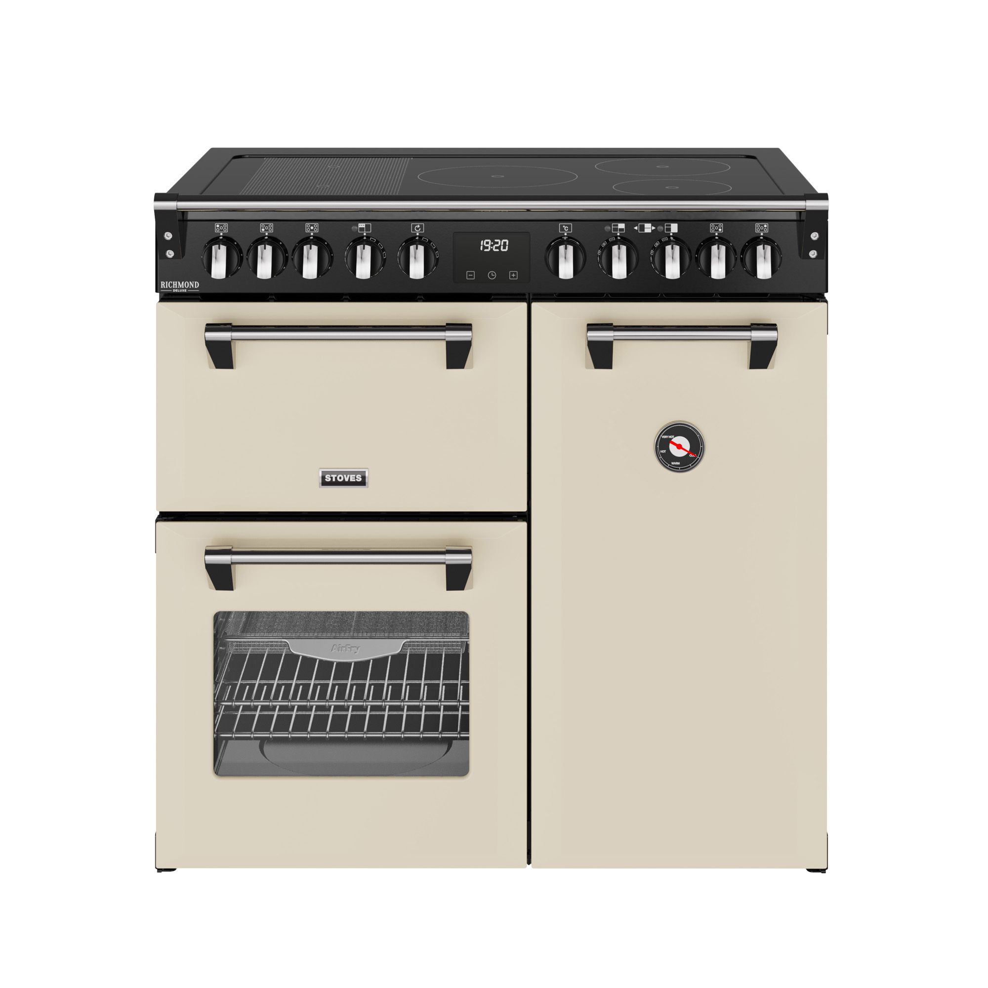 Stoves 444411870 Range Cooker - Electric Induction Hob - Cream