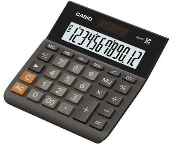 Casio Wide H Series MH-12-BK Bureaurekenmachine