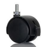 RS PRO Draailager zwenkwiel, wiel ø 50 mm, 50 kg, hoogte 54 mm, wiel B. 39 mm, draadbouten, nylon materiaal incl. rem, verpakking van 4 stuks