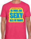 Bellatio Decorations Shoppartners Bv Foute party Ik voel me sexy als ik dans verkleed/ carnaval t-shirt roze heren L