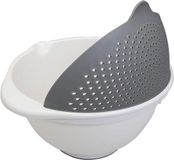 Metaltex Vergiet/kom 2-in-1 25 Cm 3,5 Liter Pp Wit/grijs