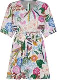 Rebelle MyRebelle - Jurk - Tropic Blush - Viscose - Wit/Multi - Maat 38