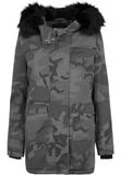 Urban Classics Overdyed Camo Parka voor dames, Dark Camo, L
