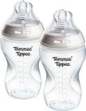 Tommee Tippee natural start babyflessen - set van 2 x 340ml baby flessen - medium toevoersnelheid - 3m+