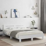 Maison Exclusive Cadre photo mural exclusif avec éclairage LED intégré, blanc, dimensions 152 x 203 cm, fabriqué en bois composite