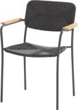 4 Seasons Outdoor Bora stapelstoel - Antraciet/Teak