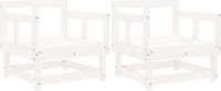 vidaXL Tuinstoel 2 stuks massief grenenhout wit