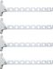 Crochet - Set de 4x pièces - pliable - blanc - 30 cm - pour 16 cintres