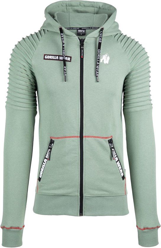 Gorilla Wear Georgia Zipped Hoodie - Men - Green - Size 2XL