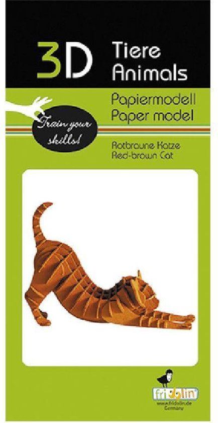 FRIDOLIN 3D Papieren Model - Kat Rossig.