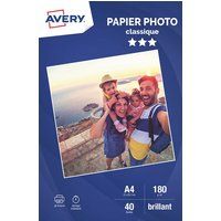 Avery Papier Photo - Glanzend - wit - A4 (210 x 297 mm) - 180 g/m² - 40 vel(len) fotopapier