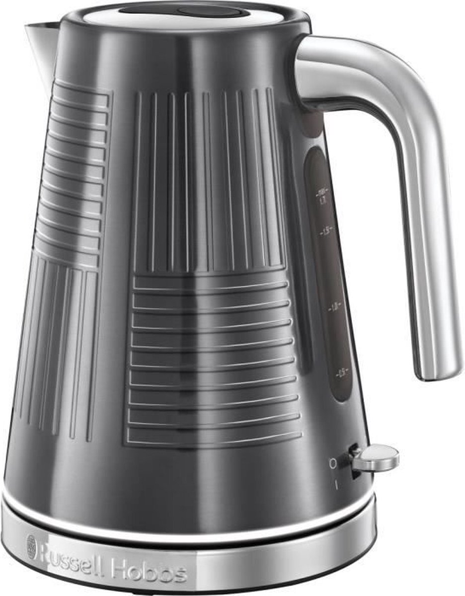 Russell Hobbs 25240-70 Geo-stalen waterkoker van 1,7 l, snel koken, heldere basisverlichting, eersteklas ontwerp