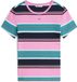 Tommy Jeans T-shirt Tjw Slim Essential Dw0dw17383 0d2 Pink Daisy/ Multi Stripe Dames Maat - S