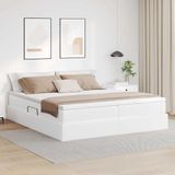 Maison Exclusive - Lit avec rangement et matelas avec stockage blanc 180 x 200 cm