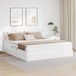 Maison Exclusive - Lit avec rangement et matelas avec stockage blanc 180 x 200 cm