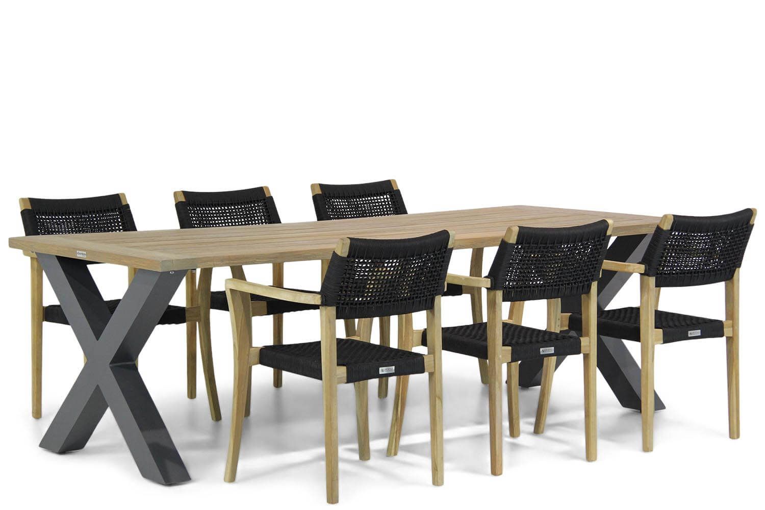 Lifestyle Garden Furniture Dallas/Cardiff 240 cm dining tuinset 7-delig