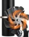 Vulpes Tech® Ventilateur de poêle à bois - Ventilateur de cheminée - Ecofan - Ventilateur de chaleur - 5 pales - Thermomètre & chiffon anti-poussière inclus - Version PRO