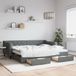 Maison Exclusive Lit gigogne extensible avec tiroirs, gris foncé, 90x200 cm, tissu