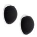 WAGNER Design muur deurstopper SCREW OR GLUE/schroef of lijm 2st. set - diameter Ø 20 x 8 mm, geborsteld metaal, inox look, thermoplastisch rubber, zwart, design prijs - 15512702