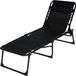 Outbee Ligbed - Ligstoel - Zonnebed - 190x55x30 cm - Inklapbaar - Verstelbaar - Weerbestendig - Zwart