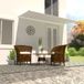 Maison Exclusive Parasol rétractable, 400x150 cm, crème