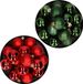 Decoris Kaemingk B.V. Kerstversiering kunststof kerstballen kleuren mix rood/ donkergroen 4 en 6 cm pakket van 80x stuks