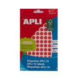 APLI 2732 - APLI Etiketten 10 rood Ø 10,0 mm 8 vellen