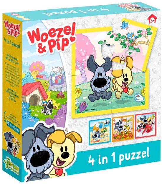 Woezel & Pip 4 in 1 Puzzel
