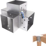 Gezu Impex Paalverbinder X 121x121 mm Thermisch Verzinkt Set van 4