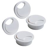 IPEA Kabeldoorvoer voor bureau, rond, wit, 4 stuks